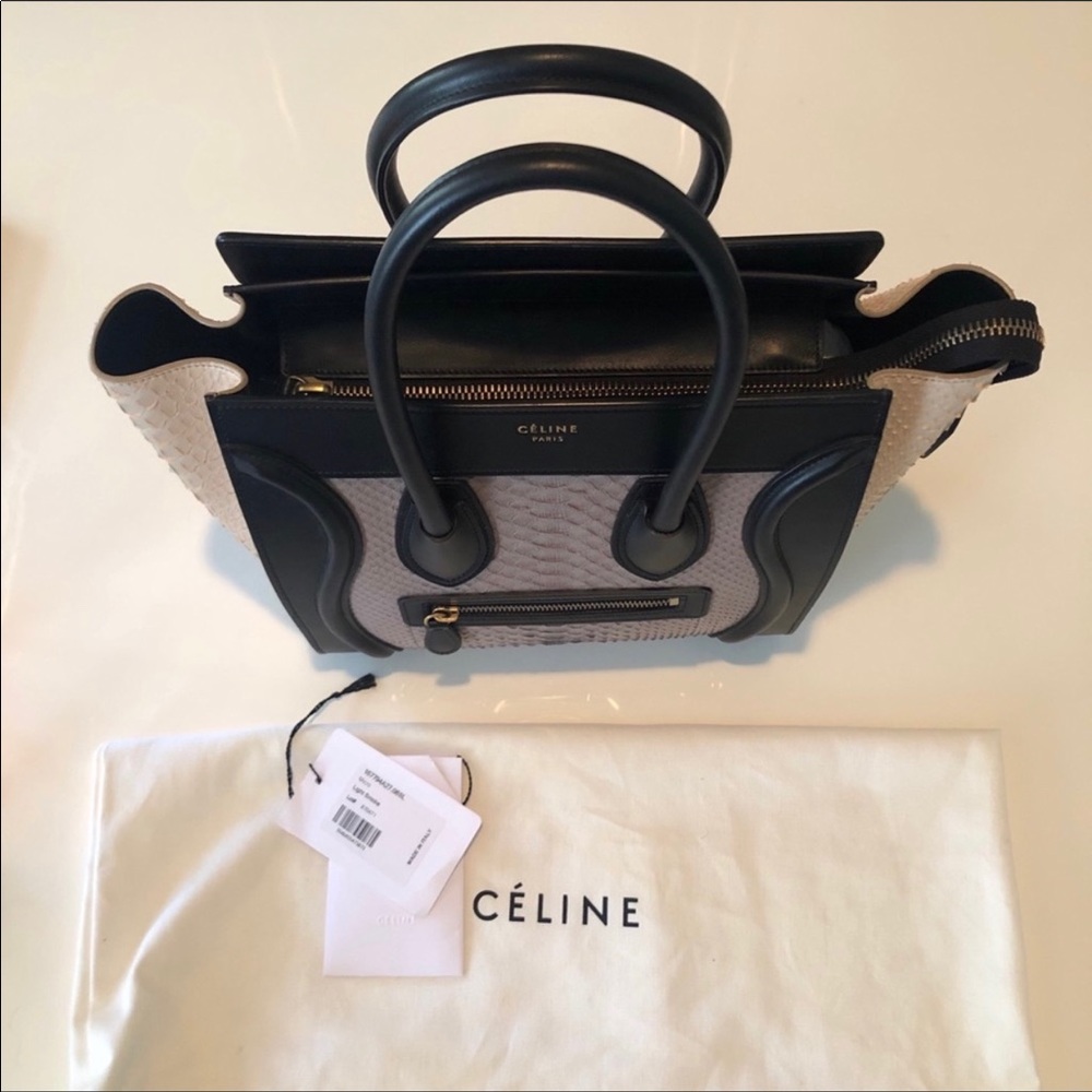 Celine Python Micro Luggage Tote - image 5